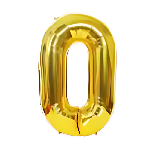 Números de globo - Oro