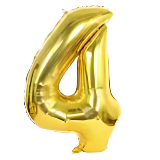 Números de globo - Oro